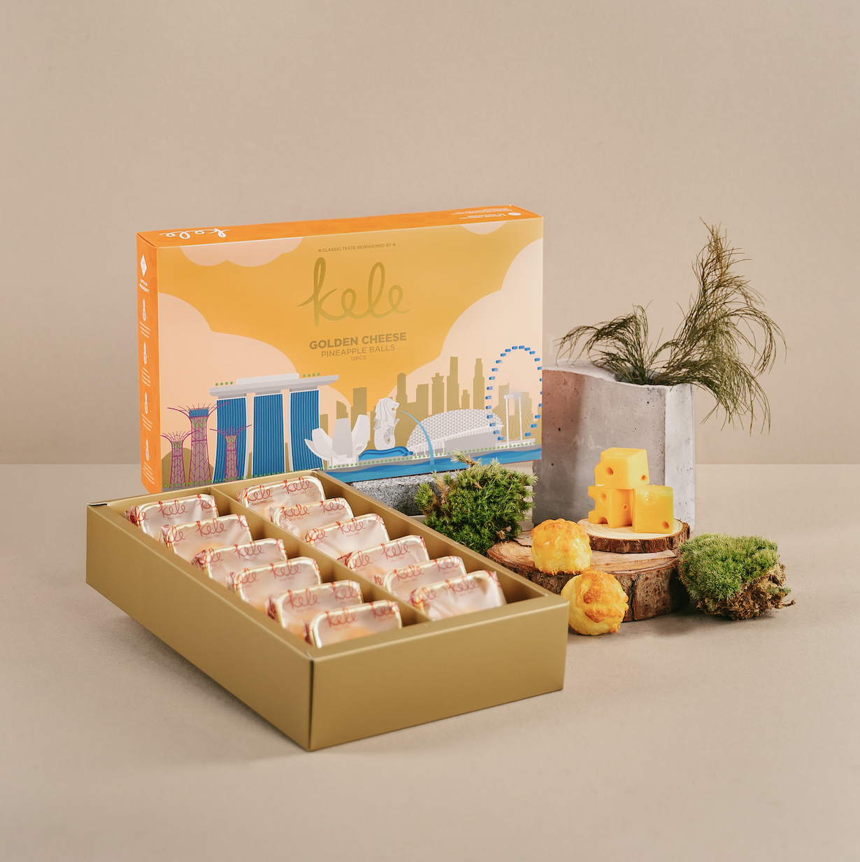 Kele Golden Cheese Pineapple Balls [12pcs Pack]