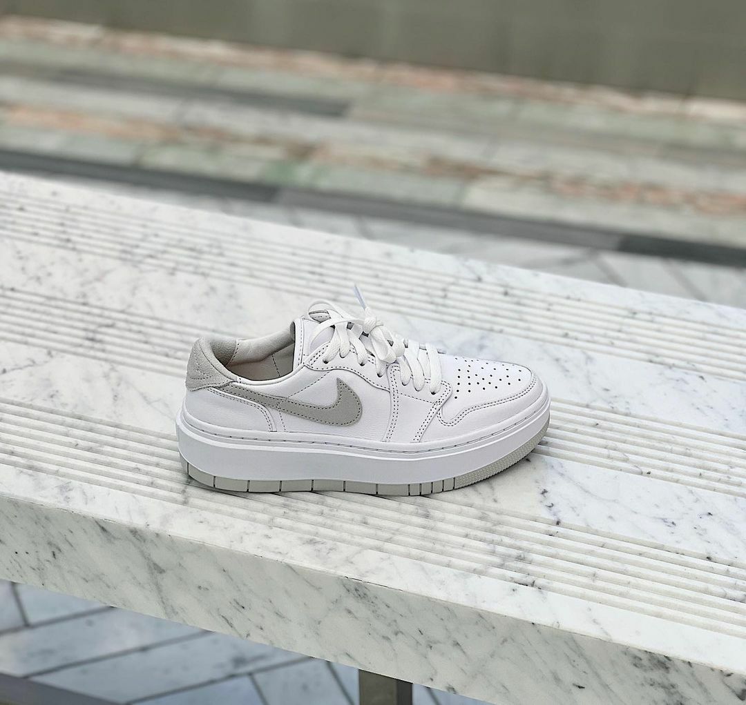 Nike Air Jordan 1 Elevate 白色 白灰 麂皮勾 厚底鞋 增高 白鞋 DH7004-110