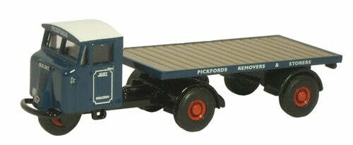 Oxford NMH007 1:148 Pickfords Flatbed Trailer 拖板車.藍白