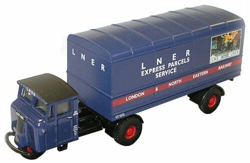 Oxford NMH004 1:148 LNER Mechanical Horse 聯結車.藍