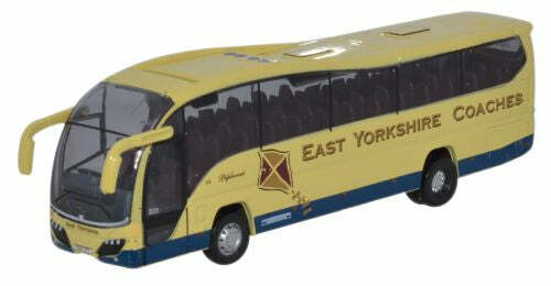 Oxford NPE009 1:148 Plaxton Elite East Yorkshire Coaches 大客車.米黃+藍