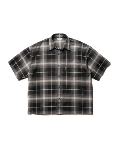 COOTIE PRODUCTIONS - R/C OMBRE CHECK S/S SHIRT / BLACK