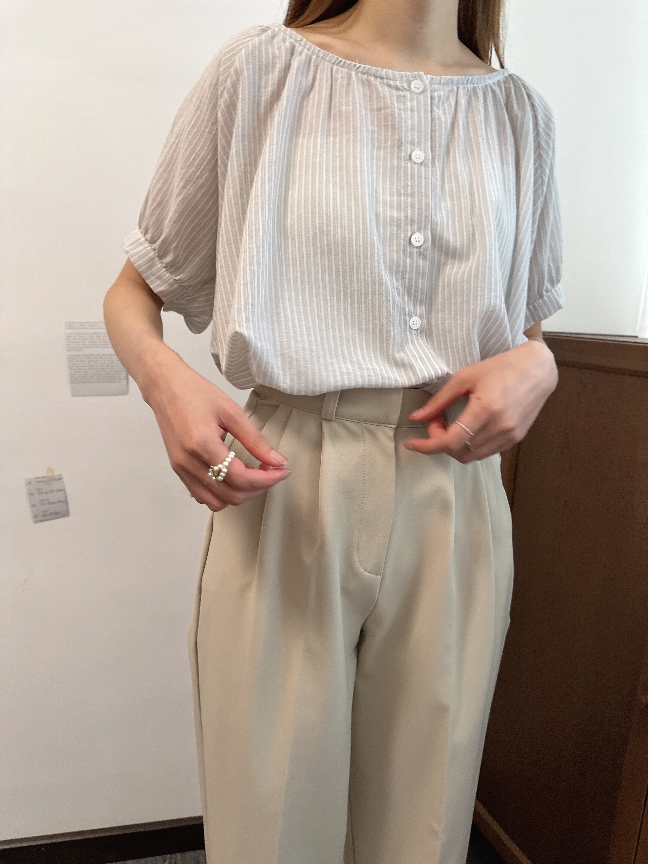 ❲現貨|透杏色❳ 通透感薄防曬直間鈕扣上衣 3色