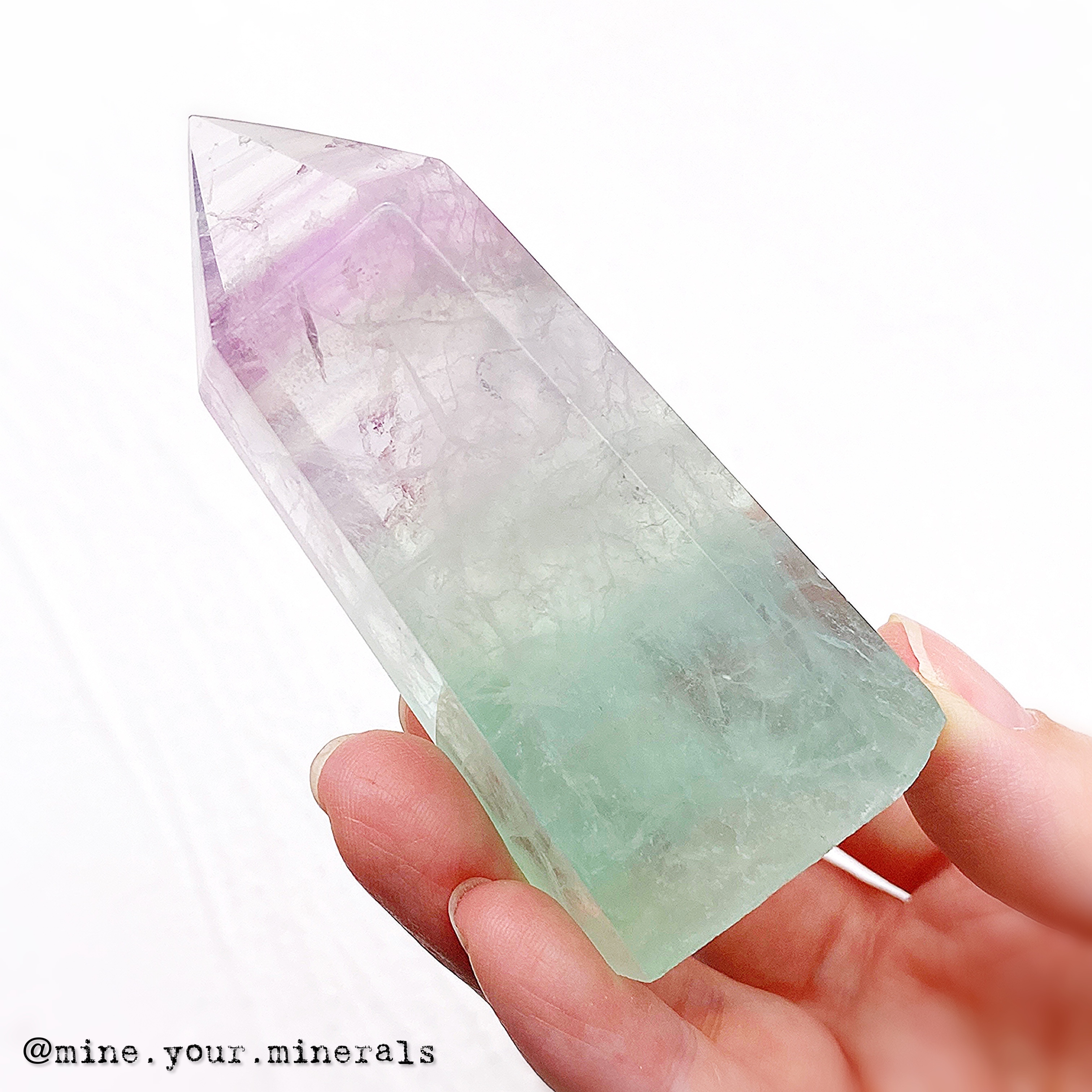 紫綠螢石柱