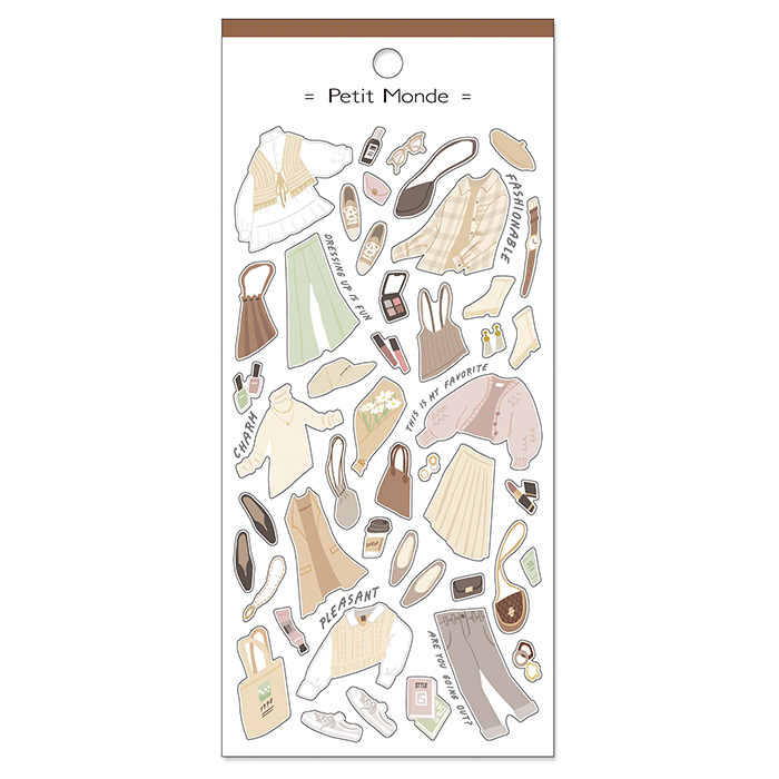 穿搭配件 拼貼素材系列 手帳貼紙｜日本Mind Wave