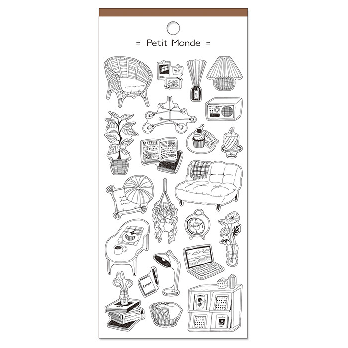 線條速寫 拼貼素材系列 手帳貼紙｜日本Mind Wave