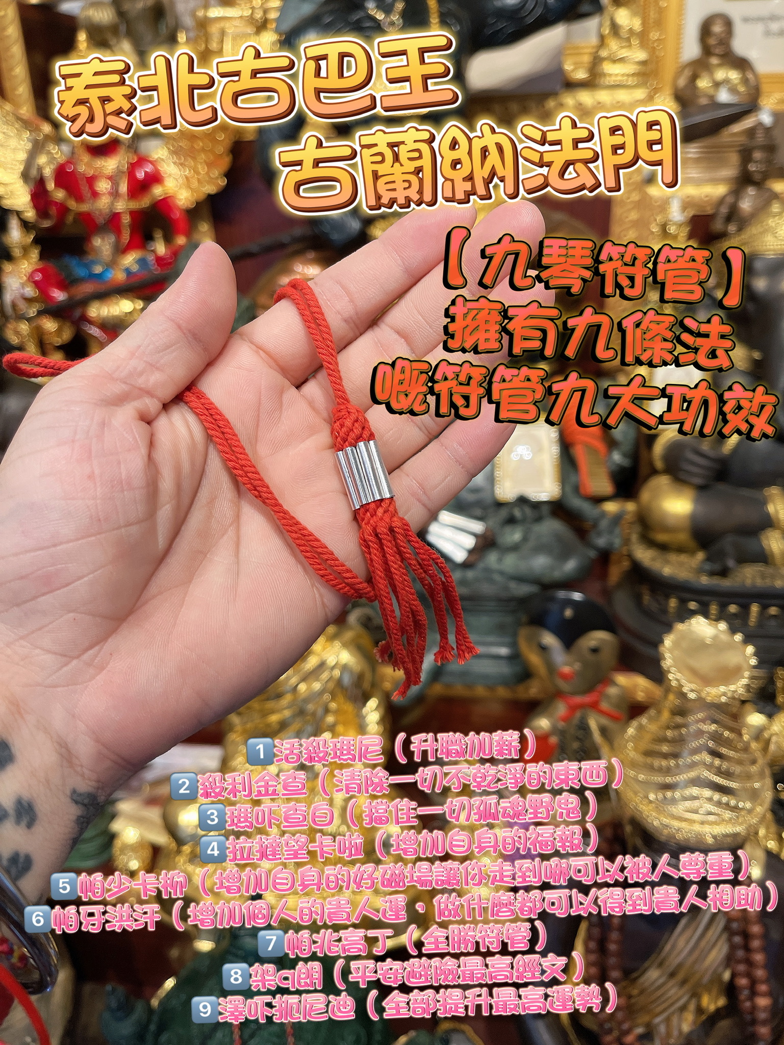 泰北古巴王 - 古蘭納法門【九琴符管】 擁有九大功效（TA01）