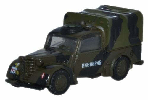 Oxford NTIL001 1:148 Austin Tilly 9th Survey Regiment 軍用運輸車.綠黑迷彩