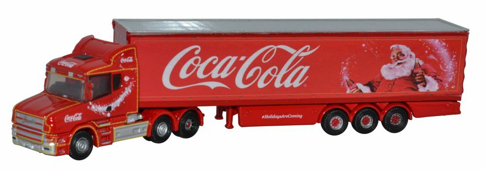 Oxford NTCAB007CC 1:148 Scania T Cab Box Trailer Coca Cola Xmas 聯結車.聖誕可樂塗裝