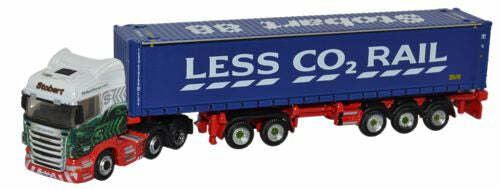 Oxford NSHL01CT 1:148 Scania D-Tec Combitrailer Container Eddie Stobart 聯結車.藍白