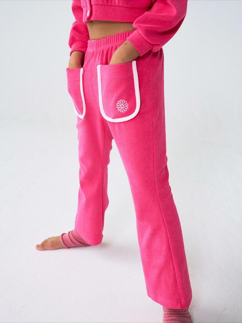 Mardi Mercredi KIDS TERRY FLARE PANTS_PEONY PINK