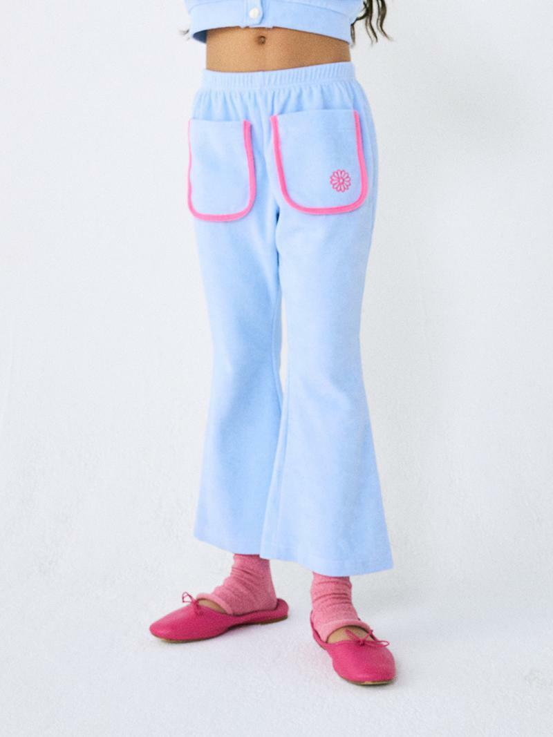 Mardi Mercredi KIDS TERRY FLARE PANTS_SKY PEONY