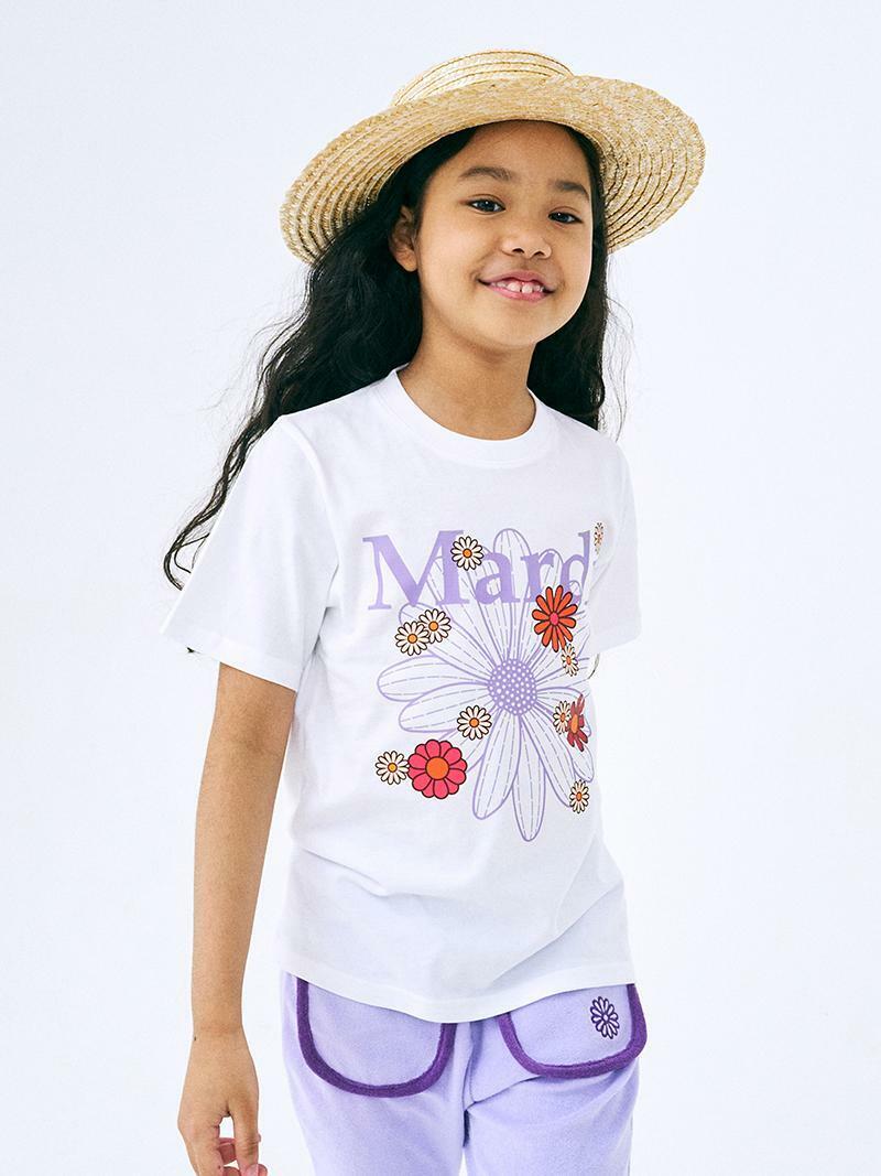 Mardi Mercredi KIDS TSHIRT FLOWERMARDI BLOSSOM_WHITE LAVENDER