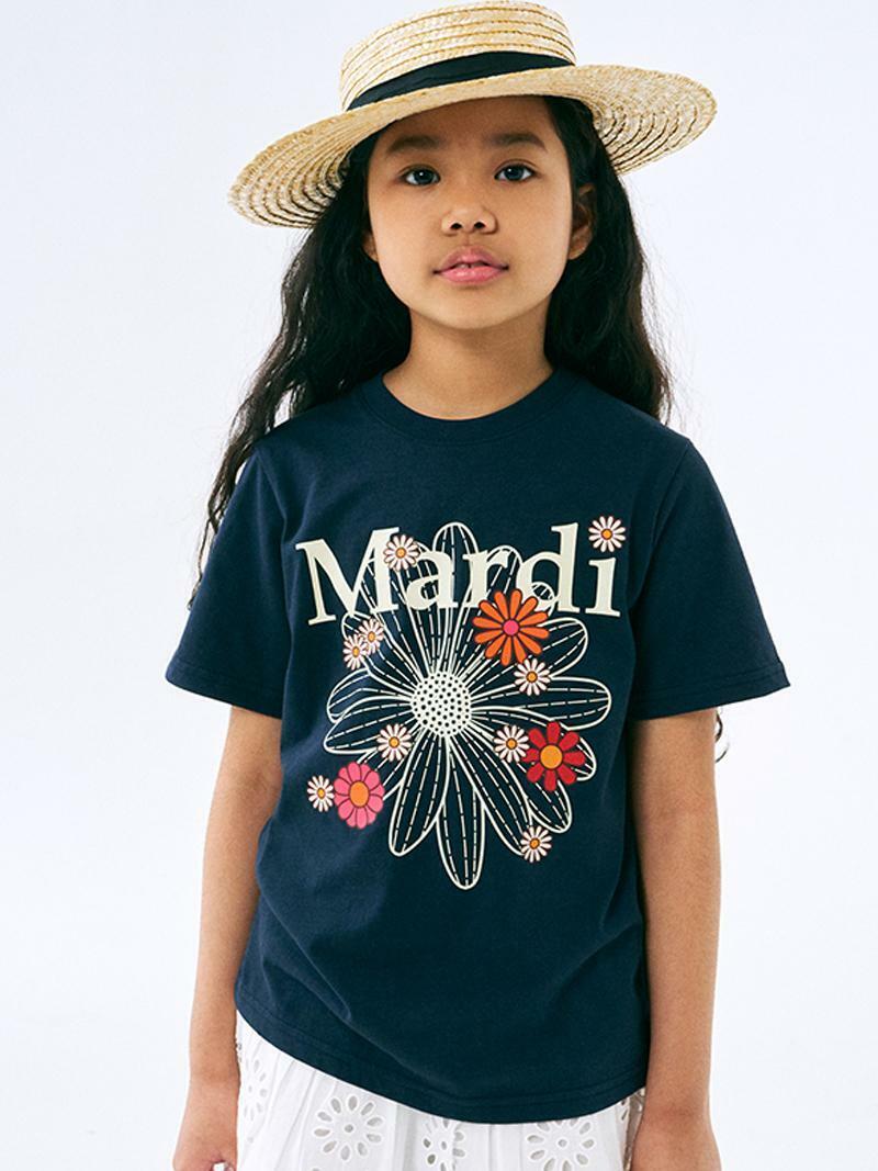 Mardi Mercredi KIDS TSHIRT FLOWERMARDI BLOSSOM_NAVY CREAM