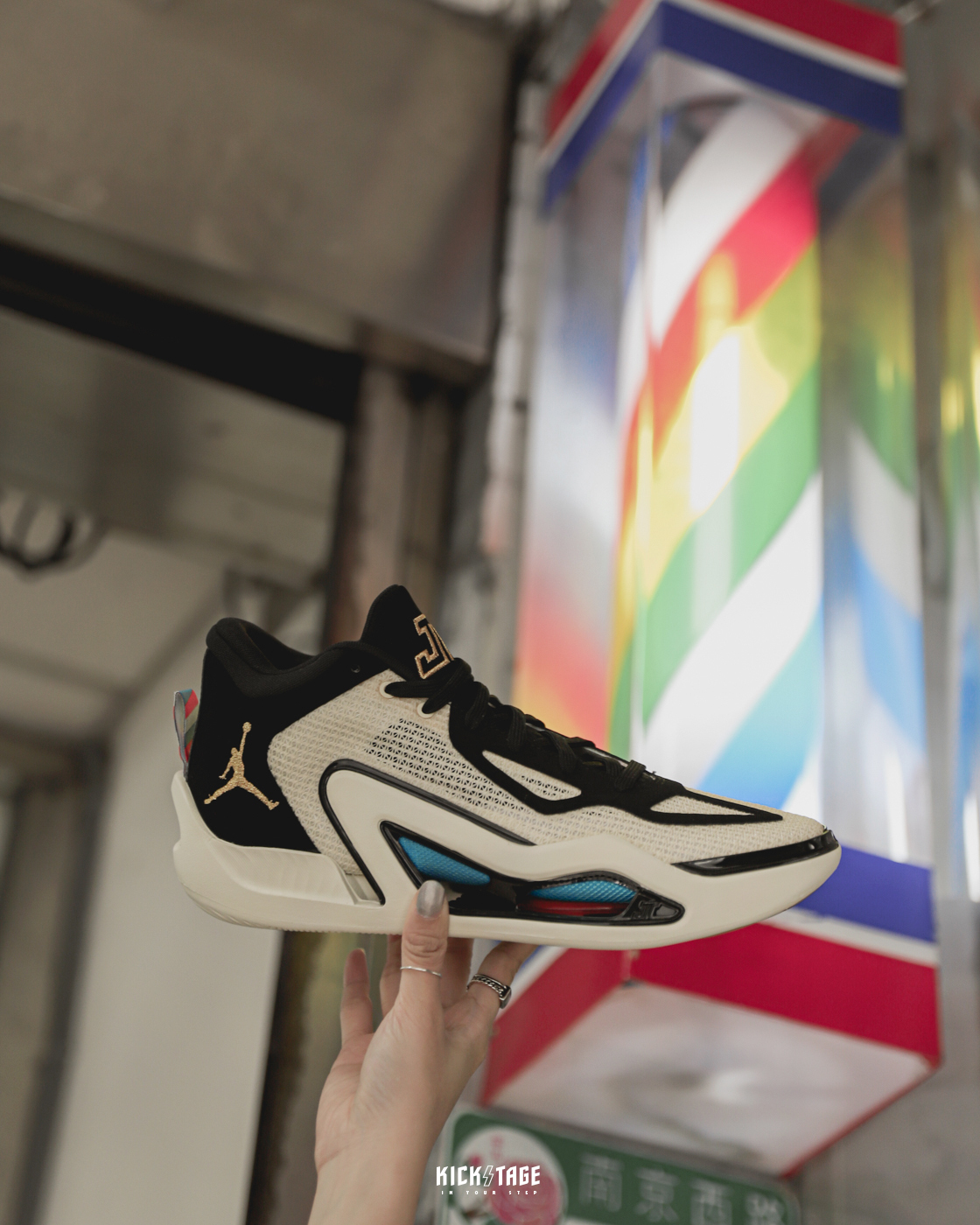 [特價售出無退換] 男鞋 NIKE AIR JORDAN TATUM 1 "Barbershop" PF 米黃黑 理髮廳 霓虹燈 鴛鴦 XDR 耐磨大底 籃球實戰鞋【DX5574-180】25SALE