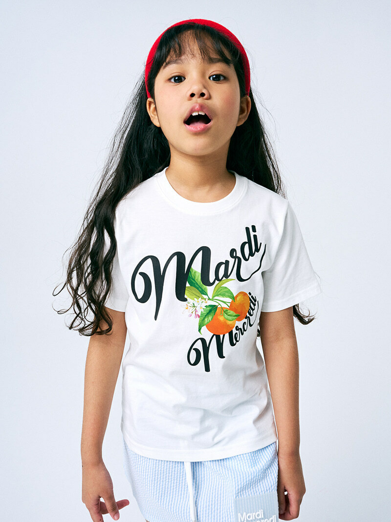 Mardi Mercredi KIDS TSHIRT ORANGE BLOSSOM_IVORY