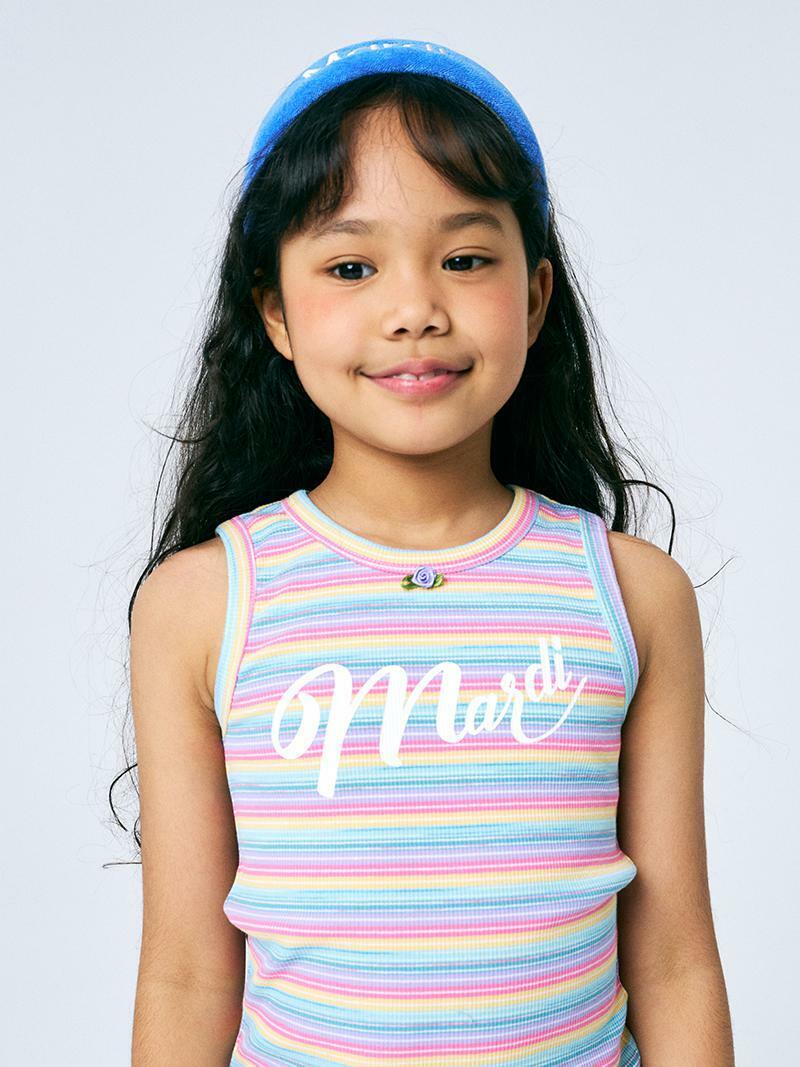 Mardi Mercredi KIDS RIBBED SLEEVELESS UNE PETITE ROSE_PINK VIOLET