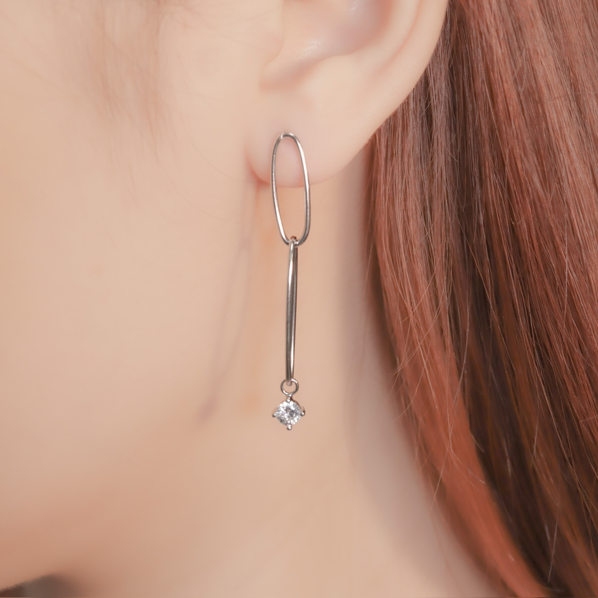 | 925 Silver・White Gold・Rose Gold |  Put My Heart And Soul Into Us Earrings（Silver / Rose Gold） | EA0436 |