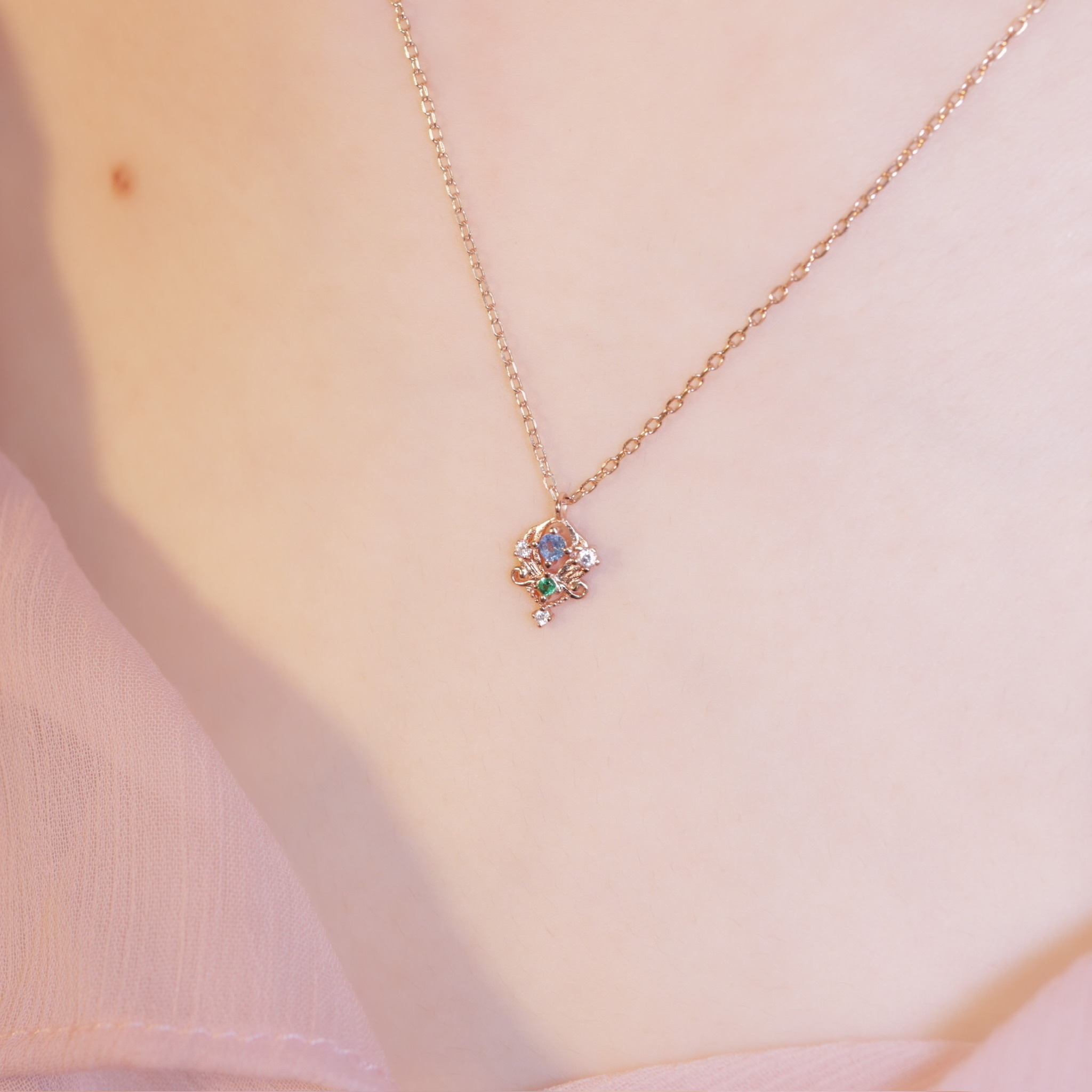 | 925純銀・ 玫瑰金  | 公主座駕項鍊 | NE0260 |