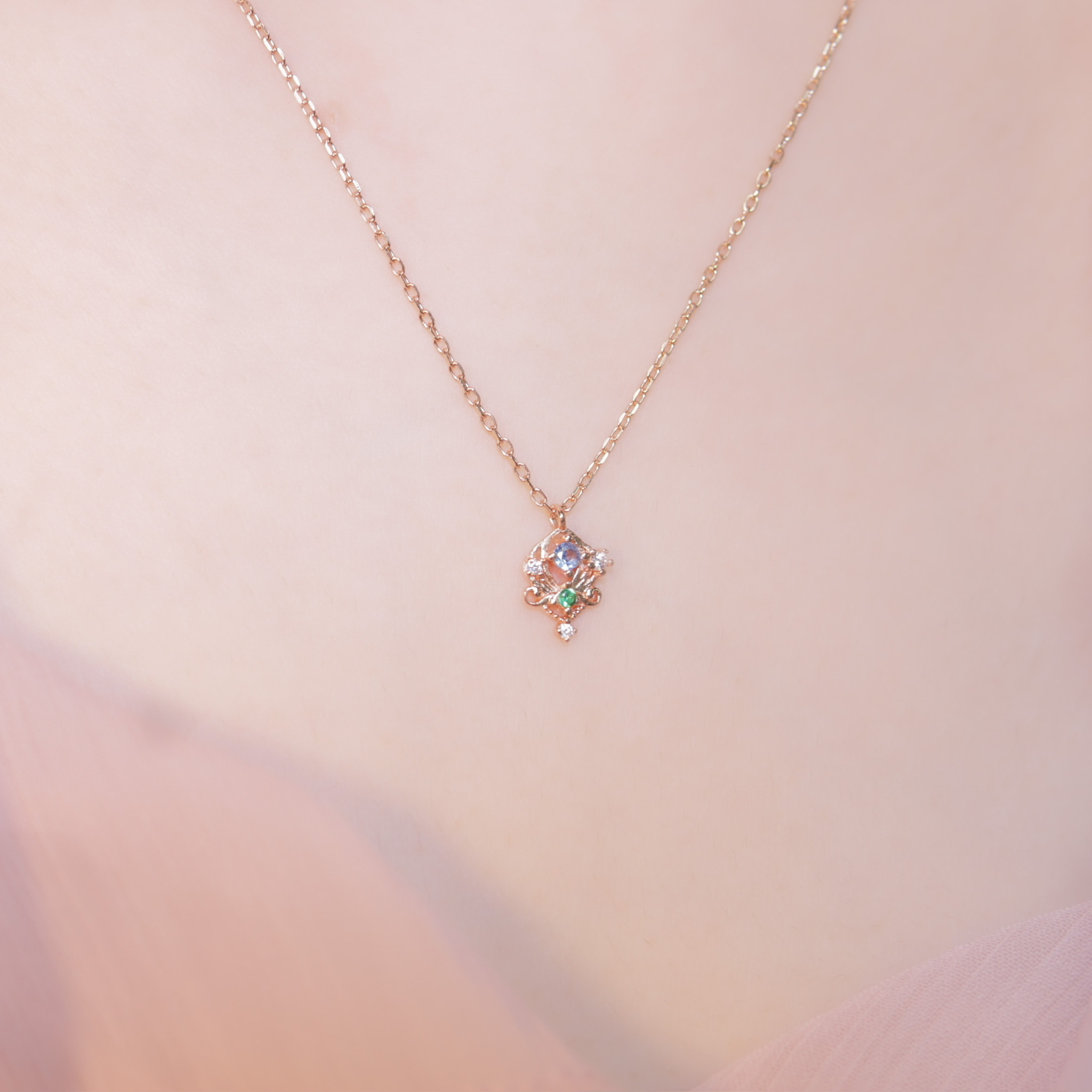 | 925純銀・ 玫瑰金  | 公主座駕項鍊 | NE0260 |