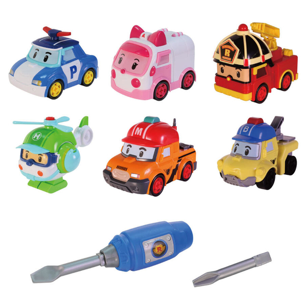 《 POLI 波力 》救援小英雄拼裝車6款套組