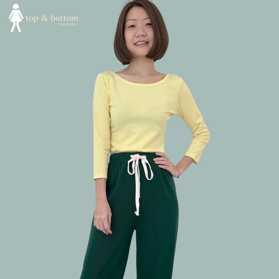 M/SLEEVE PLAIN BLOUSE