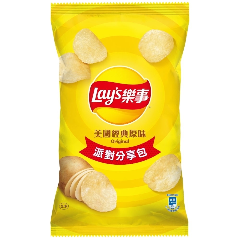 （箱購）樂事洋芋片派對包-美國經典原味119g(12入/箱)