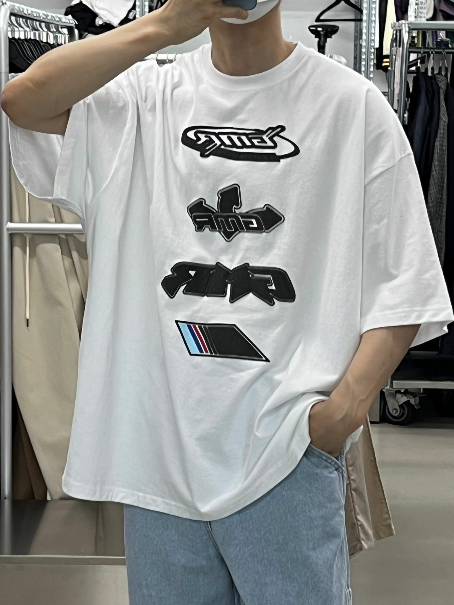 英文字圖案短袖Tee T4860