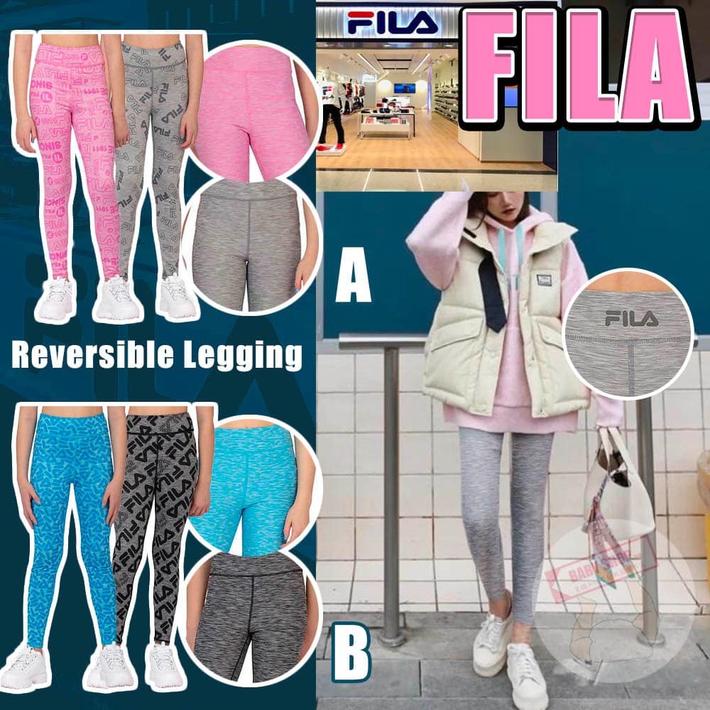 【預購】Fila Z20269 女童雙面打底褲 (1套2條裝)