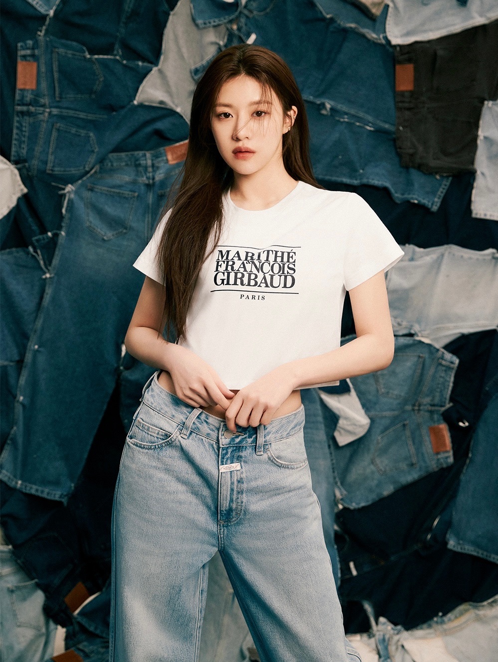 【6月17日截單！限時優惠預訂】MARITHE FRANCOIS GIRBAUD W CLASSIC LOGO CROP TEE - 短款（3色）