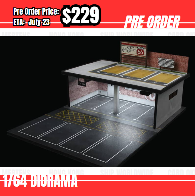 Pre Order-$229 Moreart 1:64 Double Storey Car Park #66 Route Theme [OD18/05]
