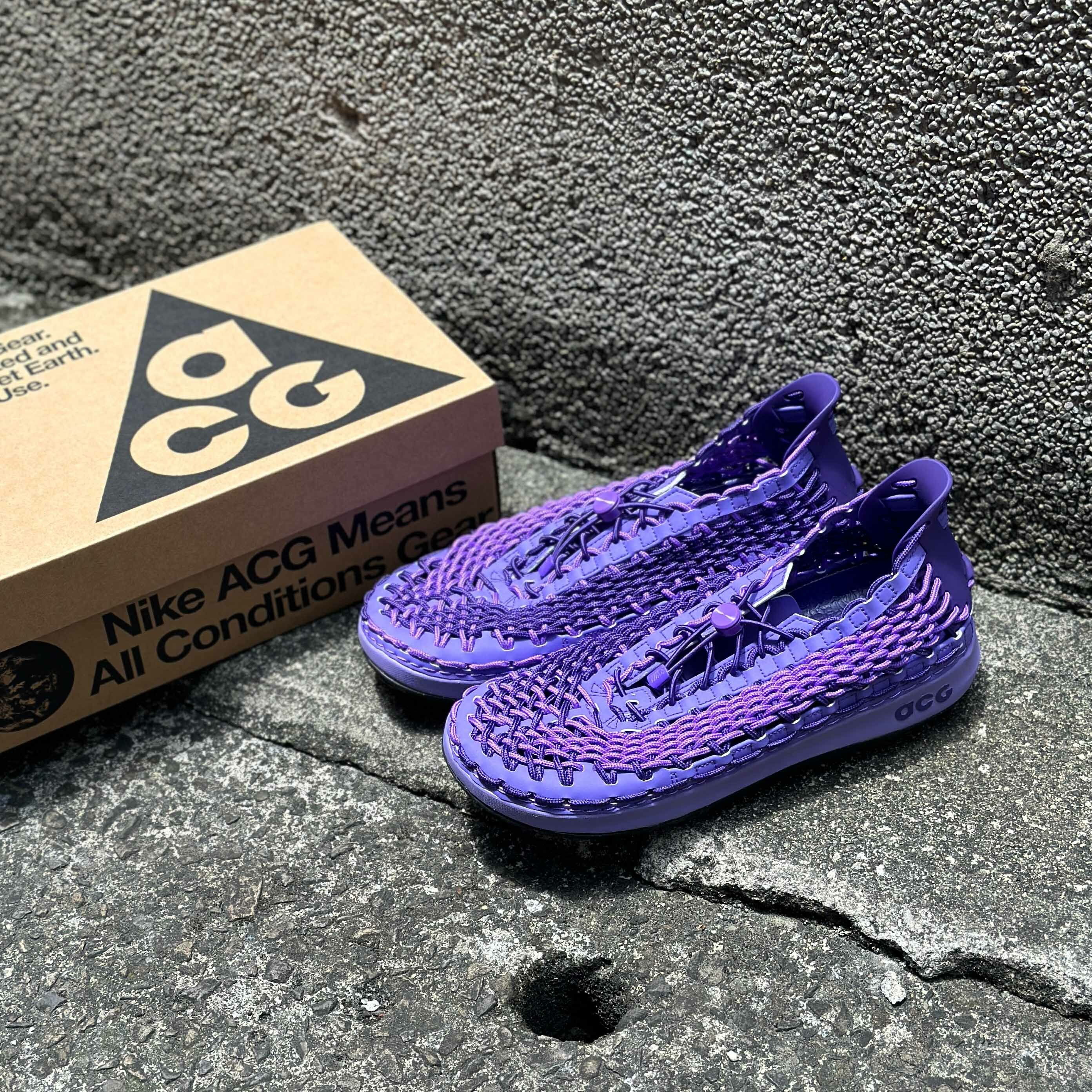 Nike ACG Watercat+ Court Purple水陸機能戶外鞋紫色編織涼鞋男鞋【AC
