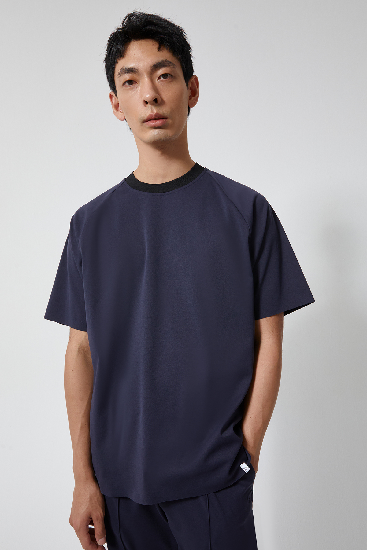 EKO 麂皮寬鬆T-SHIRT UNISEX（午夜藍）