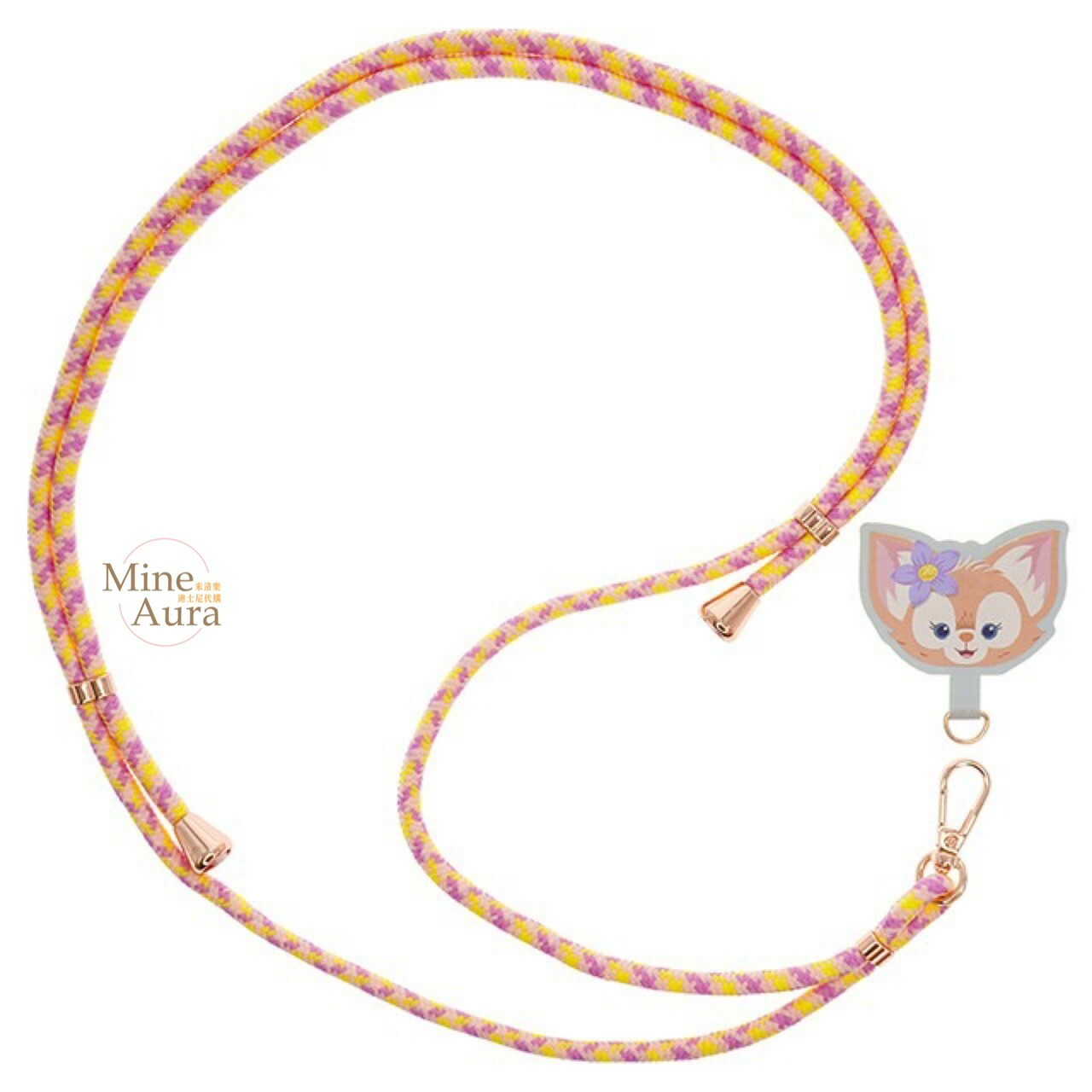 玲娜貝兒 Lina bell 大頭 造型夾片 + 手機掛繩 組 -香港迪士尼樂園