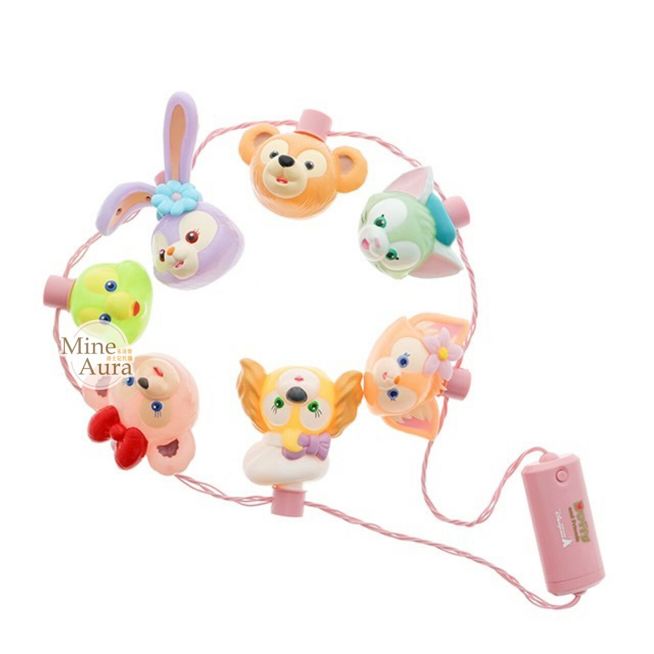 達菲 Duffy 大頭造型 串燈 發光 項鍊 D&F達菲系列 -香港迪士尼樂園