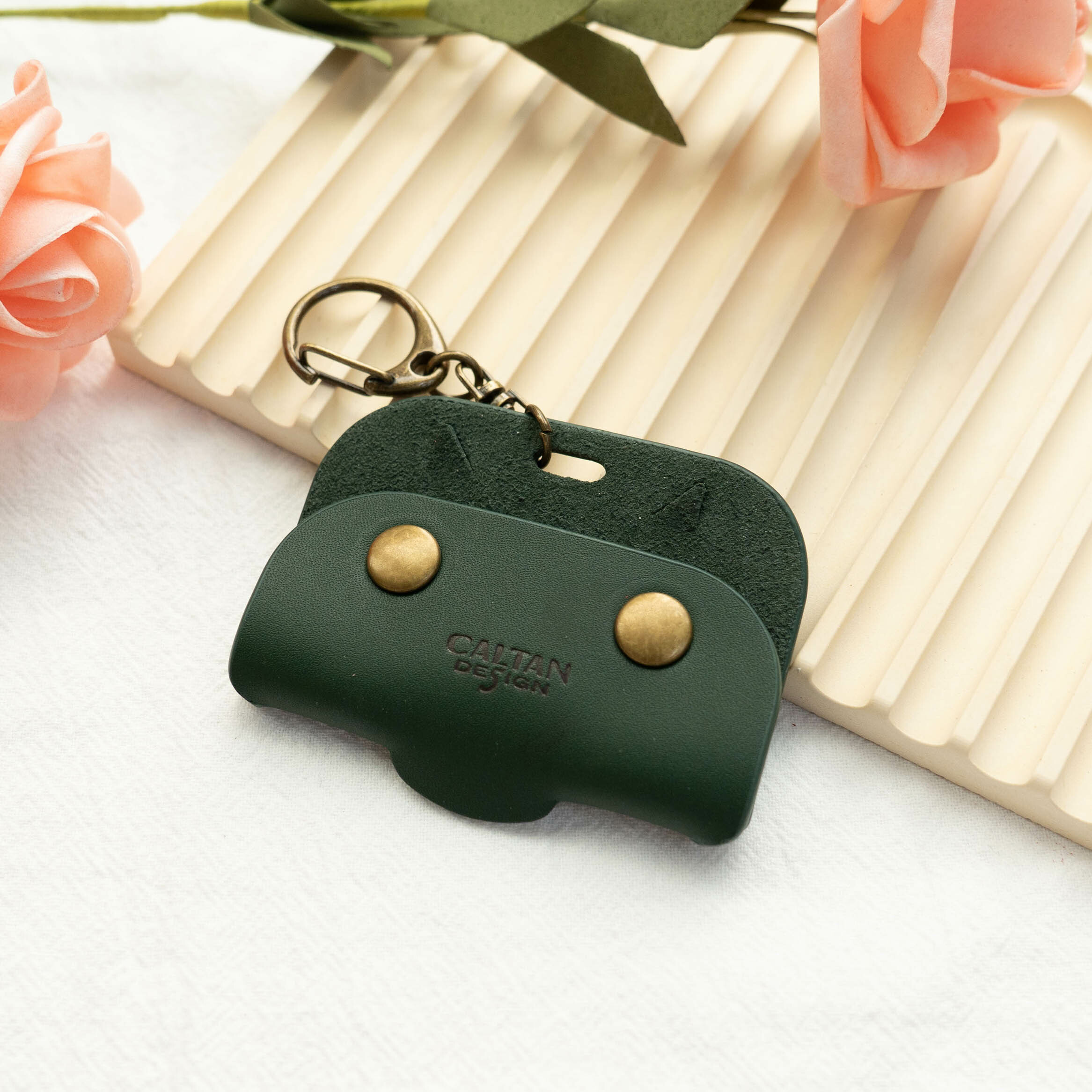 小牛頭捲線鑰匙圈-兩色(912506)