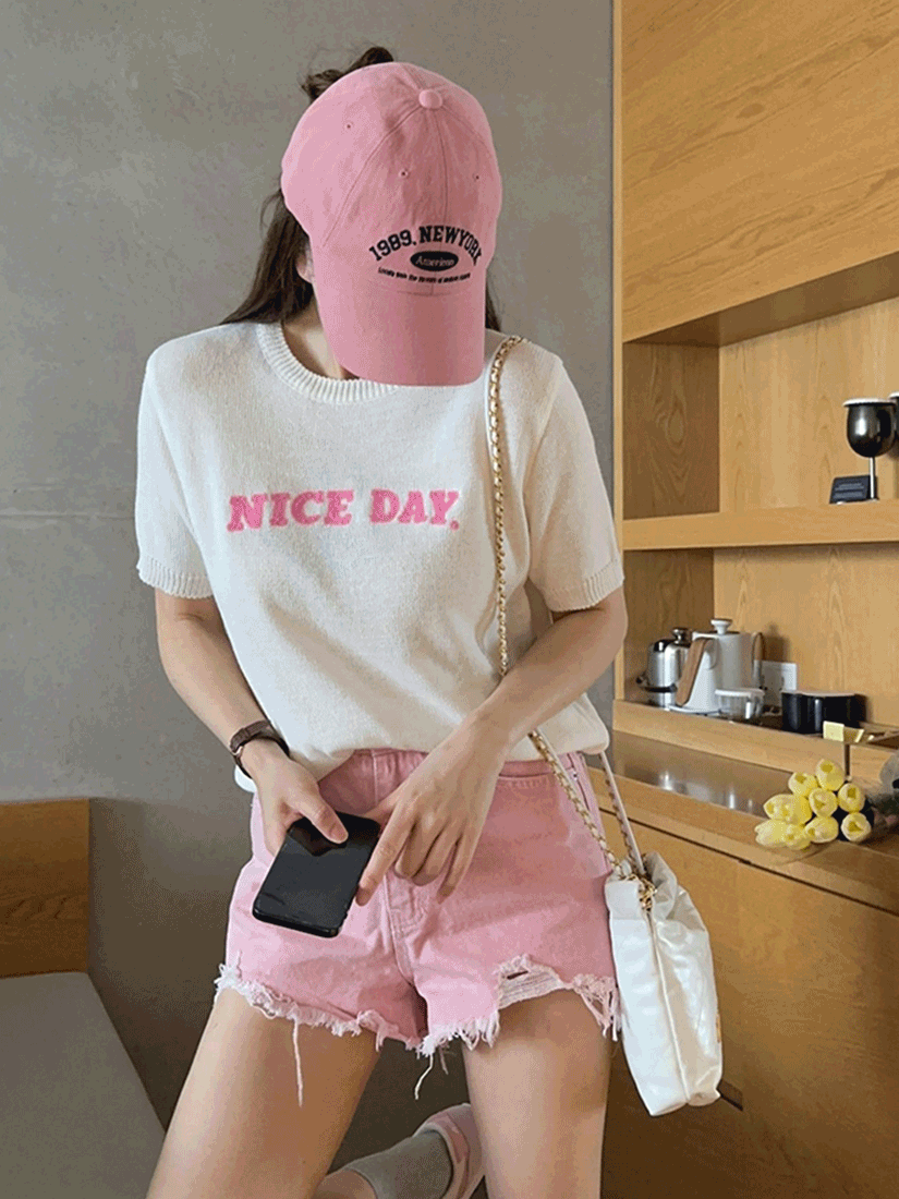 [現貨]Nice Day 針織上衣 [ 2色 / Free ]