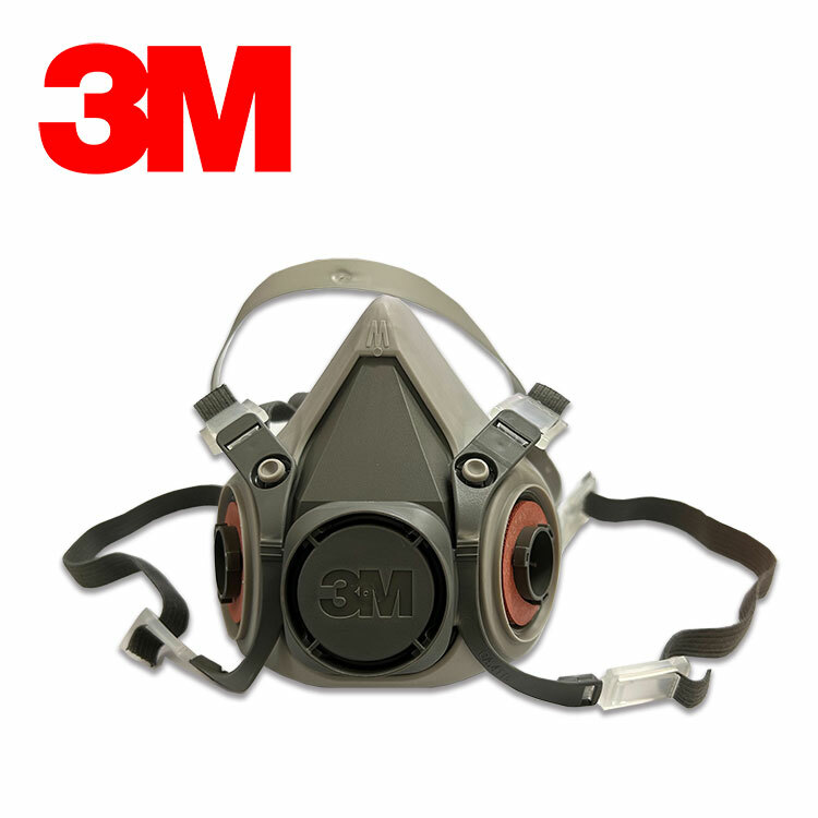 3M 6200 防毒口罩、面具(全配7件組) 半罩式，雙罐式/6200面罩主體x1