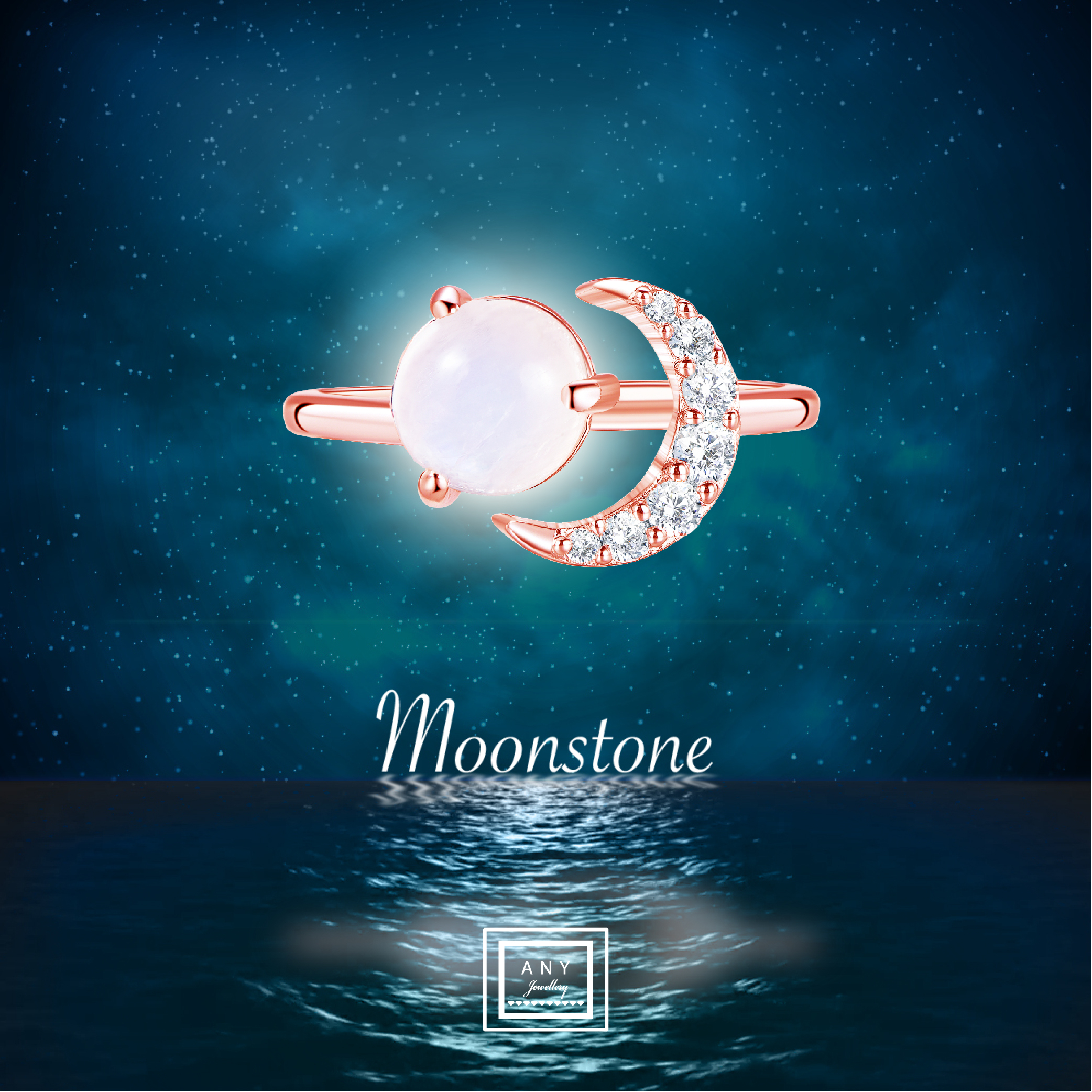 R6215  月亮石 「戀人之石」介指