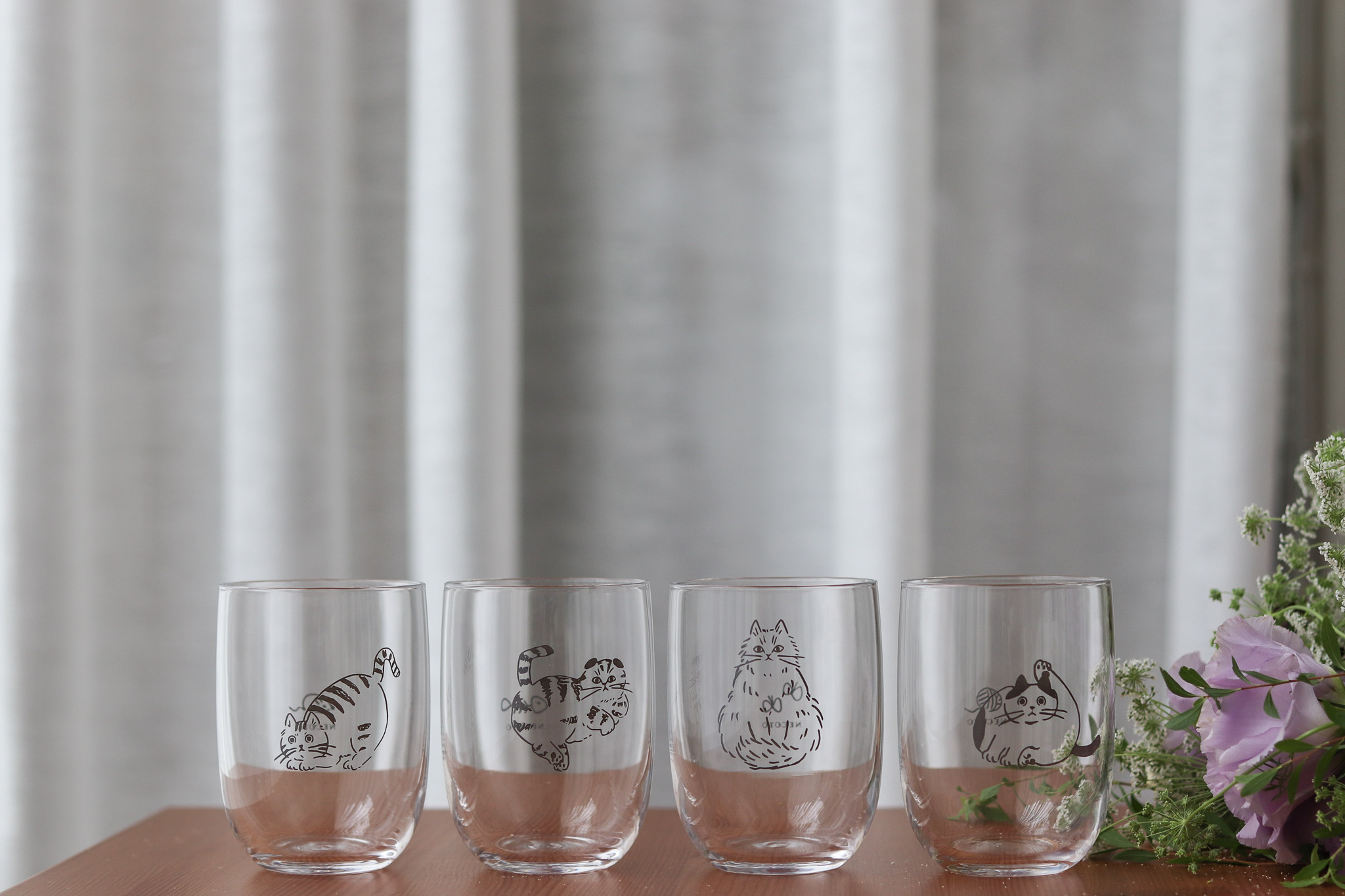 日本 NECOTO 貓咪 玻璃水杯