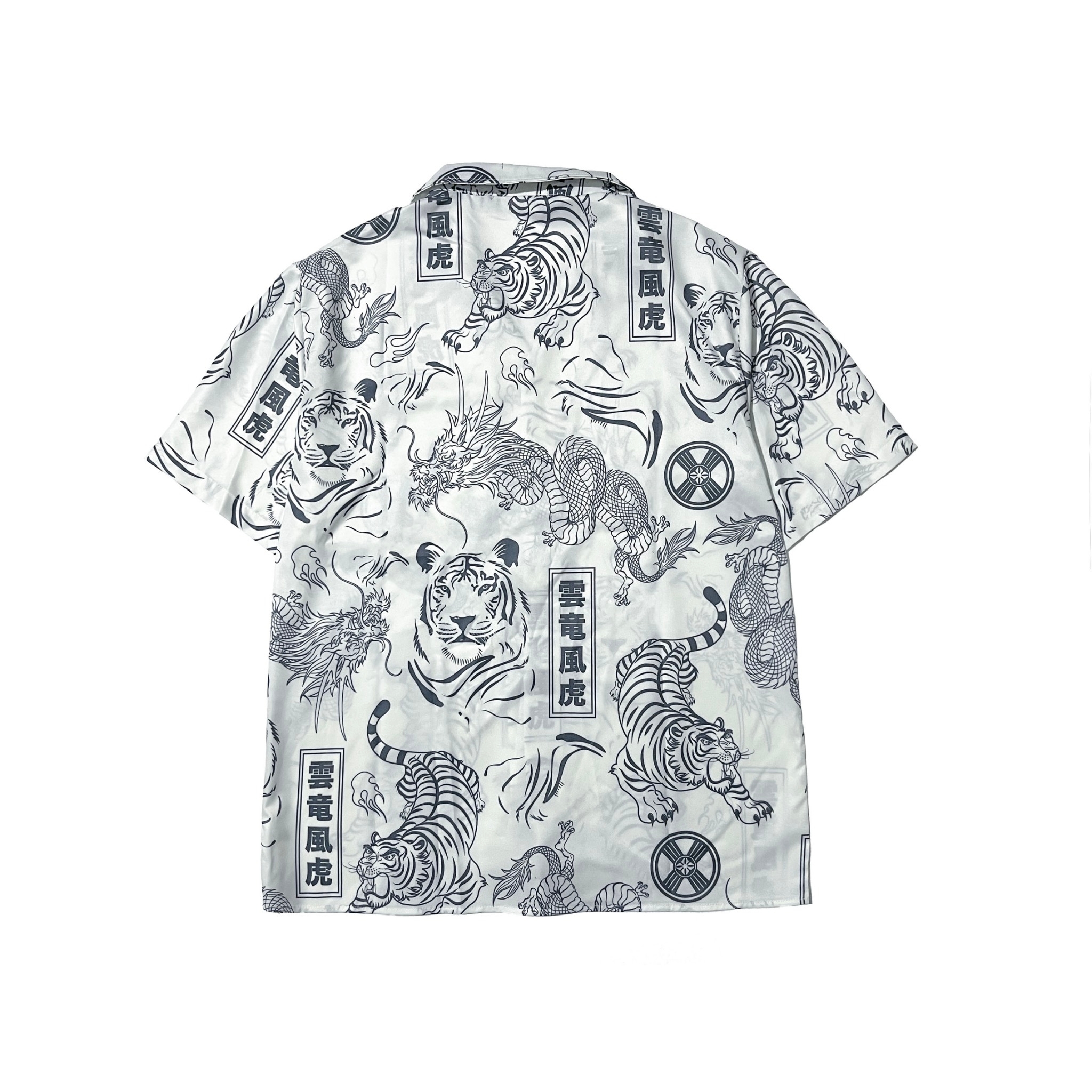 XCTRL 雲龍風虎白-短袖襯衫