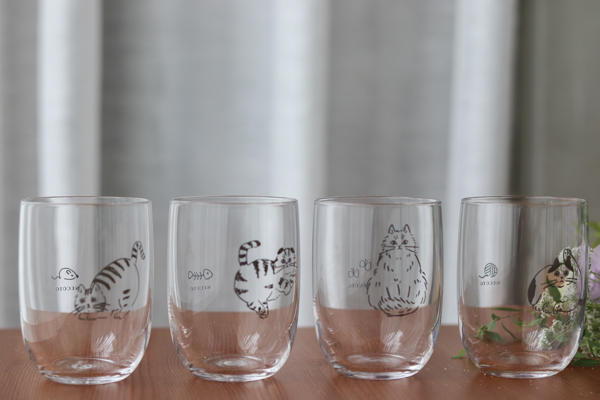 日本 NECOTO 貓咪 玻璃水杯