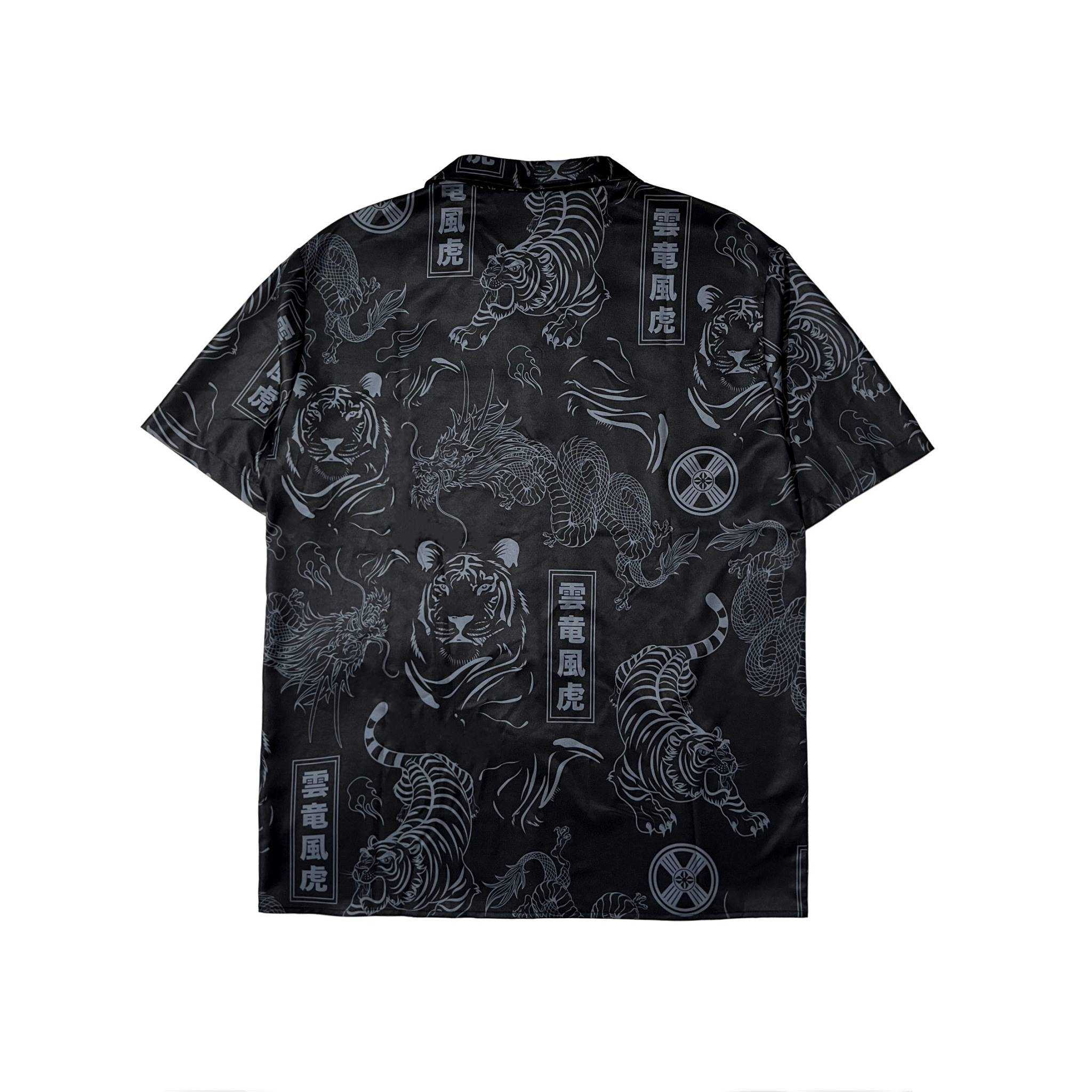 XCTRL 雲龍風虎黑-短袖襯衫