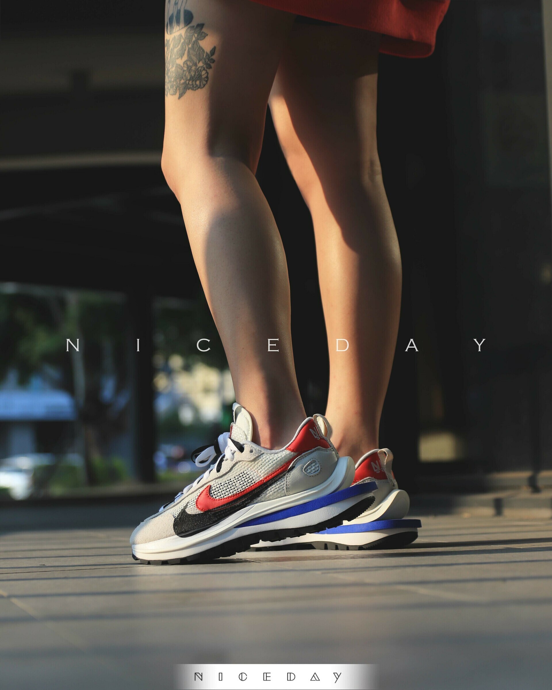 NICEDAY 部分現貨/代購Nike vaporwaffle x Sacai 白紅藍CV1363-100