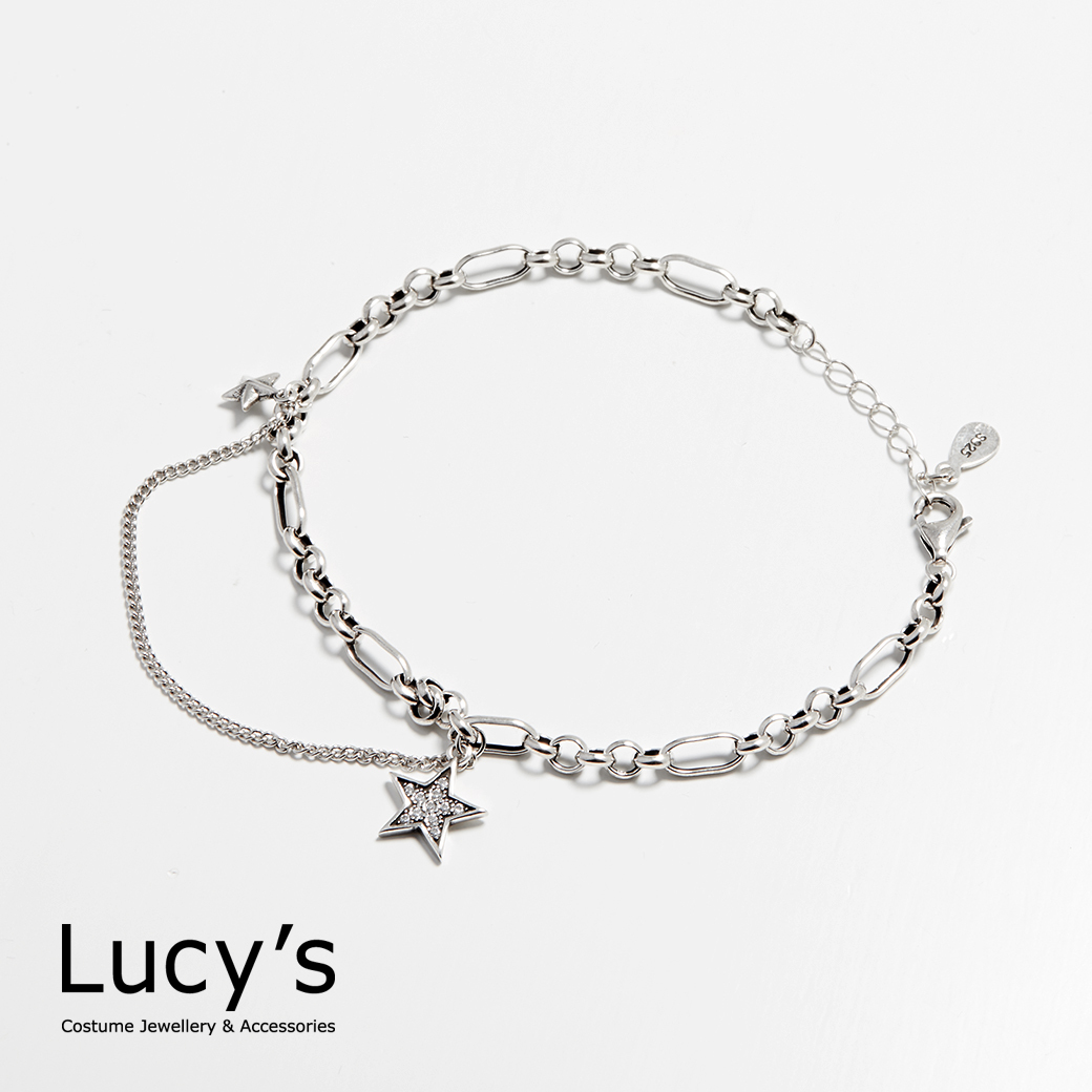 925純銀 守恆星星 手鍊 (107139)