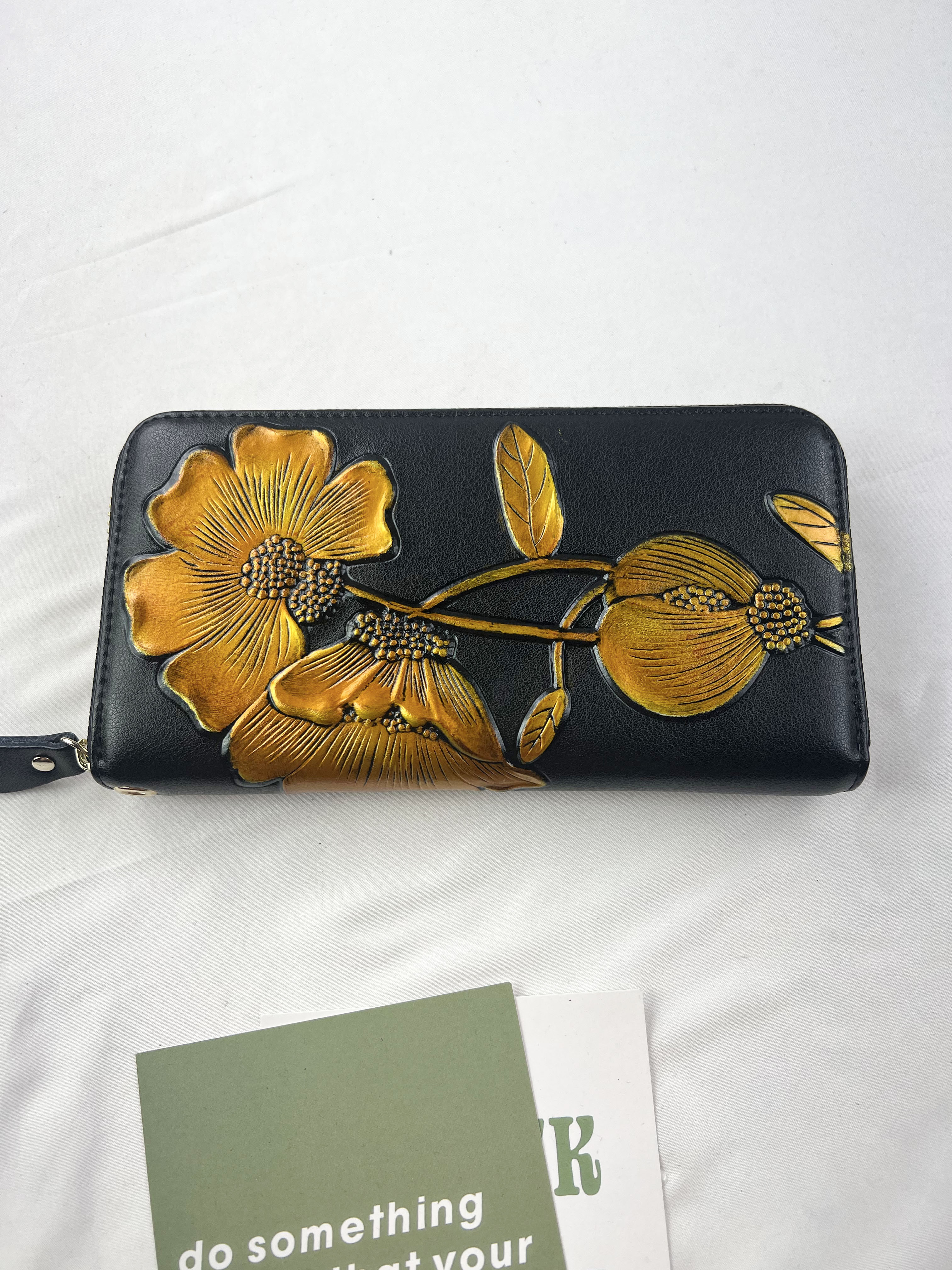 壓紋牛皮拉鍊長夾  #SM-A100