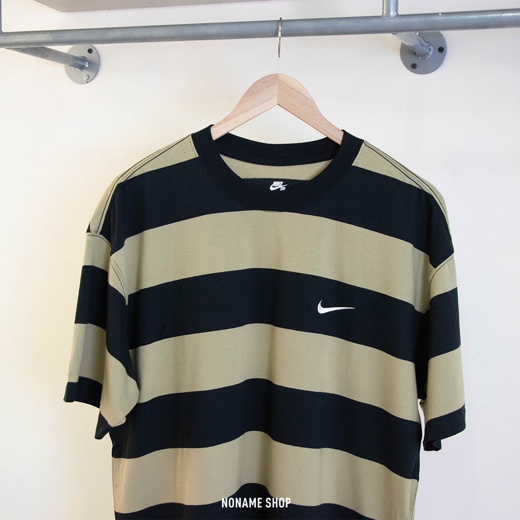 NIKE SB TEE STRIPE 條紋 復古 短袖 卡其黑 (男款)
