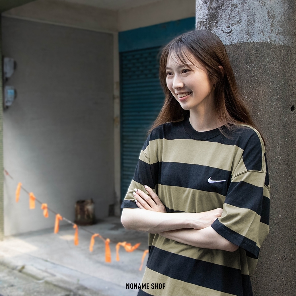 NIKE SB TEE STRIPE 條紋 復古 短袖 卡其黑 (男款)