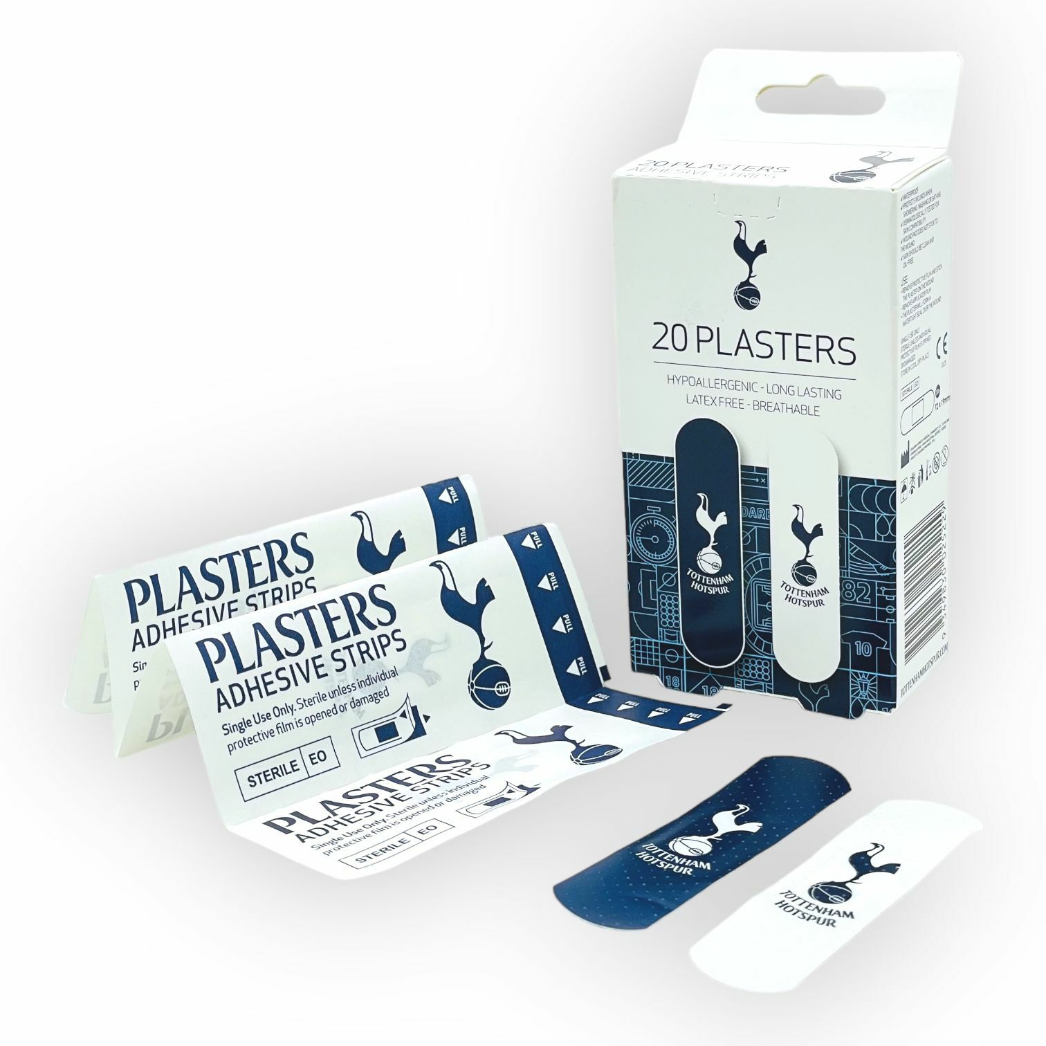 熱刺藍白色膠布