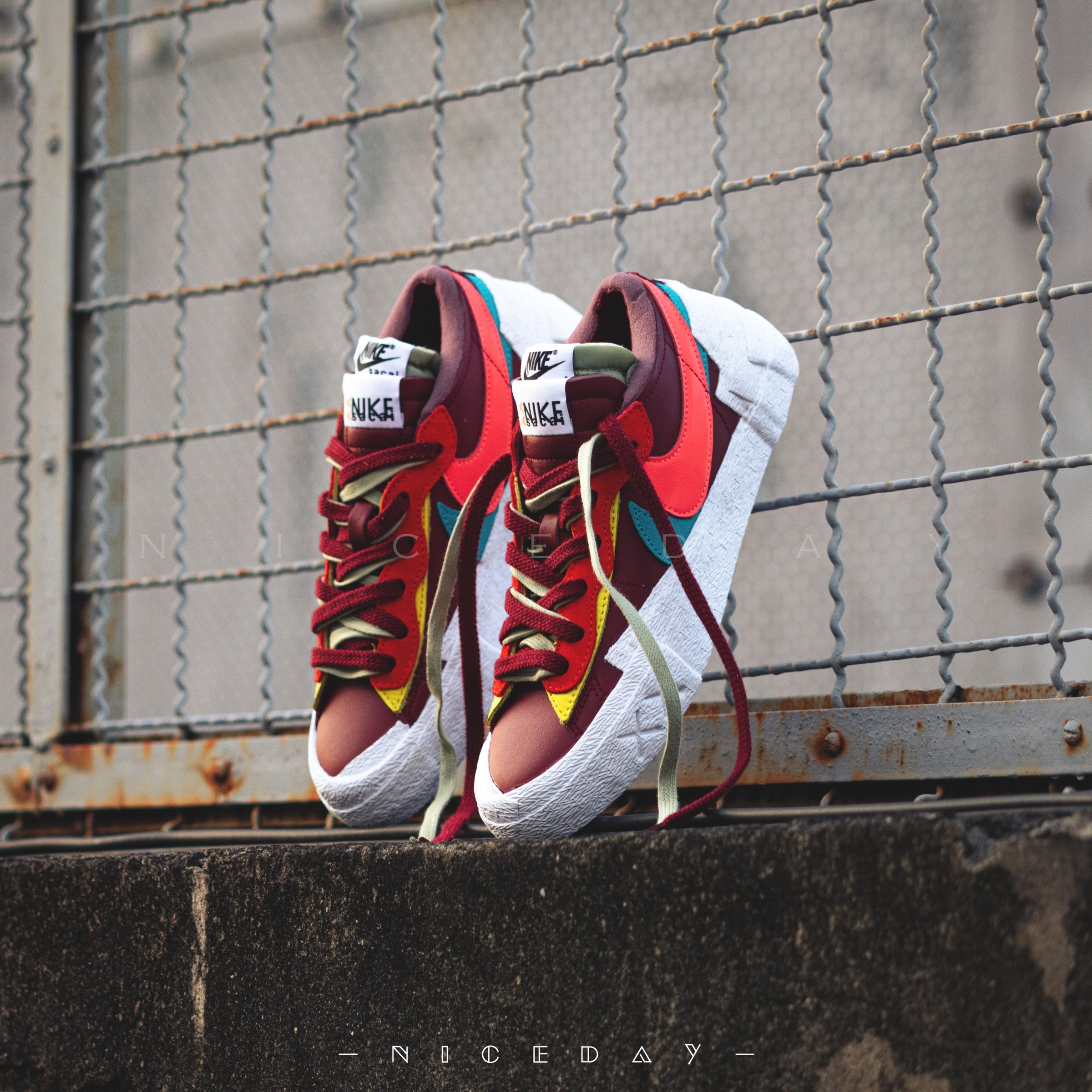 NiceDay 代購 Kaws x sacai x Nike Blazer Low 三方聯名 紅色 DM7901-600